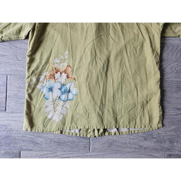 Island Republic Tropical Button Up Short Sleeve Silk Shirt Size Large Silknosic - Picture 11 of 15